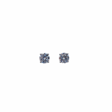Sterling Silver CZ Stud Earrings