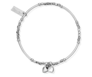 
            
                Load image into Gallery viewer, ChloBo | Mini Noodle Cube Double Hearts Bracelet
            
        