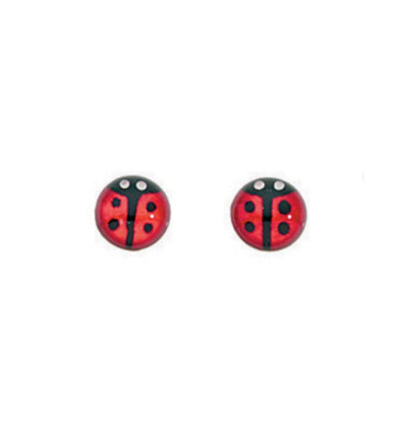Sterling Silver Ladybird Earrings
