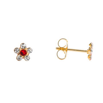 Studex Tiny Tips Ruby Daisy Stud Earrings