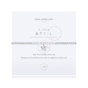 Joma Jewellery | Birthstone April Rock Crystal Bracelet