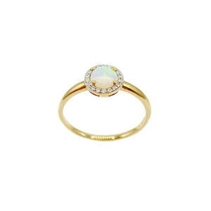 
            
                Load image into Gallery viewer, 9ct Yellow Gold, Opal and Diamond Ring - Maudes The Jewellers
            
        