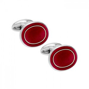 Philip Kydd Sterling Silver and Enamel Cufflinks - Maudes The Jewellers