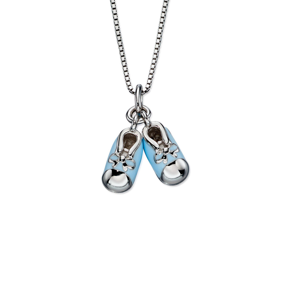 D for Diamond Children’s Blue Booties Pendant - Maudes The Jewellers