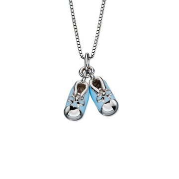 D for Diamond Children’s Blue Booties Pendant