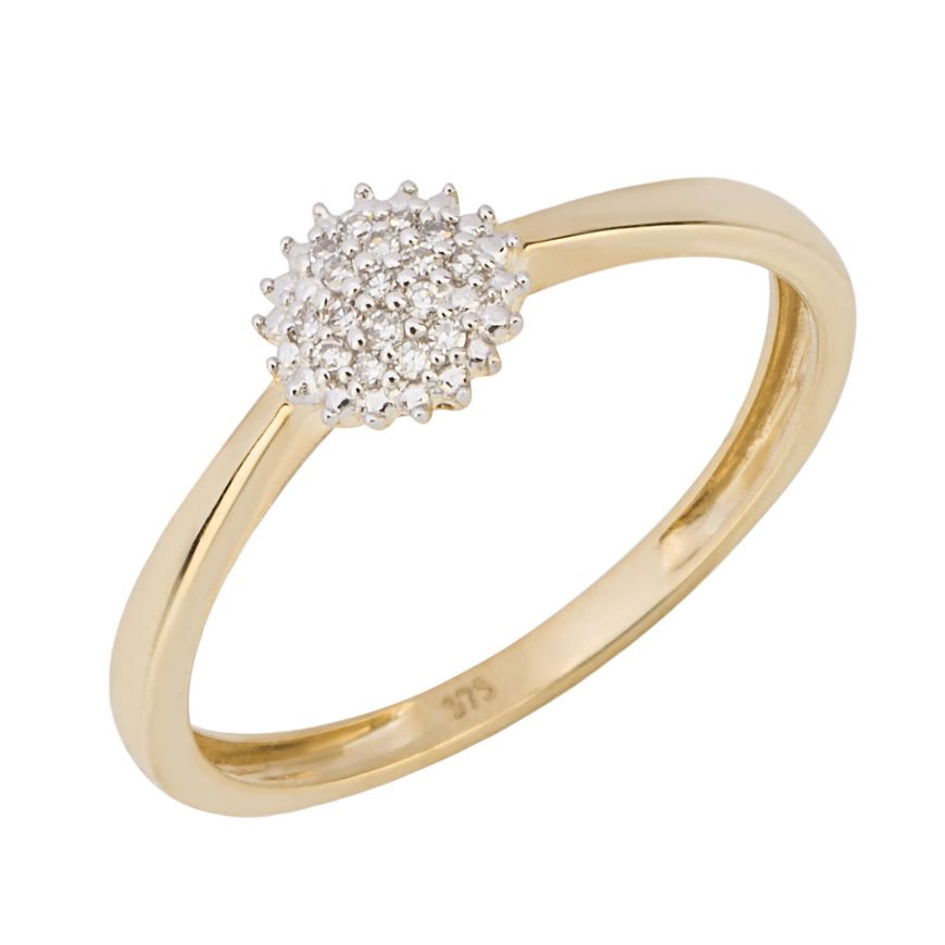 
            
                Load image into Gallery viewer, 9ct Yellow Gold Cluster Urchin Ring
            
        