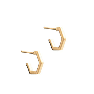 Rachel Jackson | Mini Hexagon Hoop Earrings
