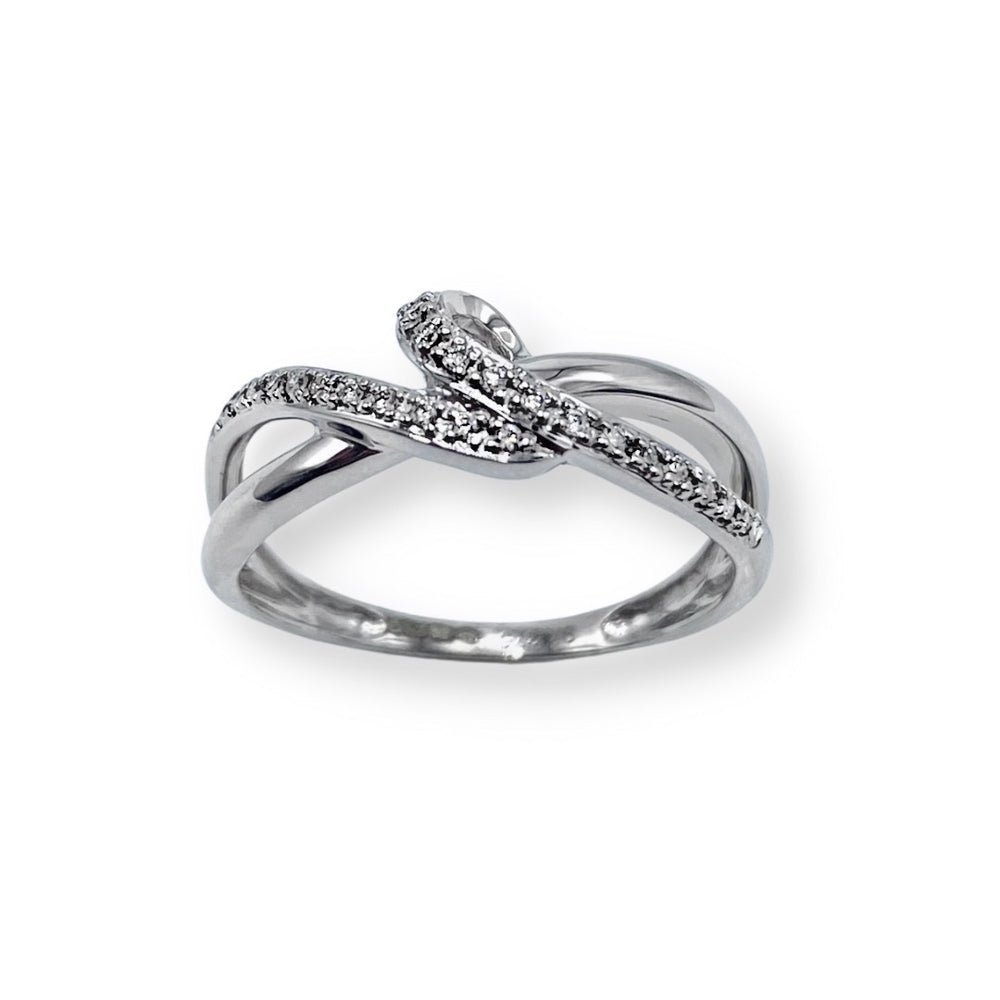 
            
                Load image into Gallery viewer, 9ct White Gold and Diamond Fancy Swirl Ring
            
        