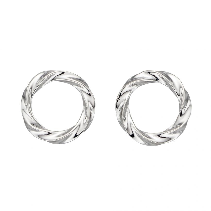 Twisted Sterling Silver Stud Earrings