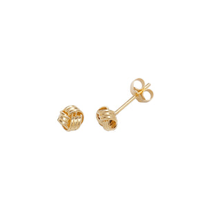 9ct Yellow Gold Knot Stud Earrings