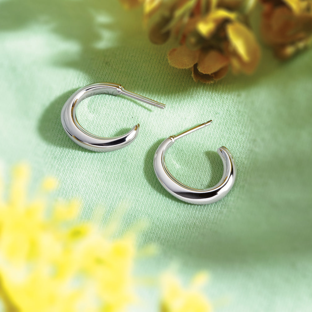 Kit Heath | Bevel Cirque Semi Hoop Earrings