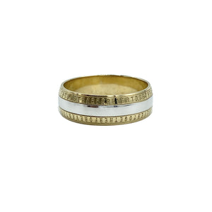 
            
                Load image into Gallery viewer, 9ct Yellow and White Gold ‘Together Forever’ Wedding Ring 6mm
            
        