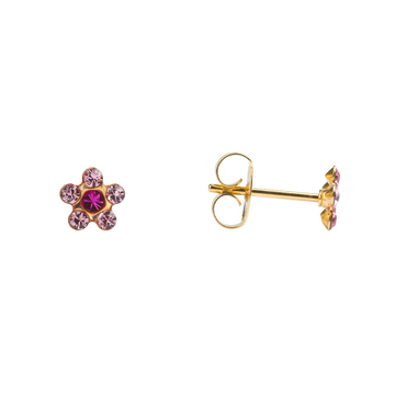 Studex Tiny Tips Daisy Light Rose Fuchsia Stud Earrings