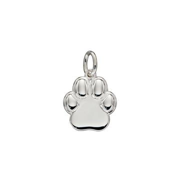 Sterling Silver Engravable Paw Print Charm