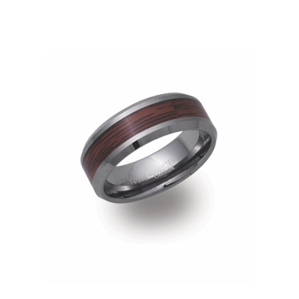 Unique & Co  | Tungsten Carbide Ring with Wood Inlay