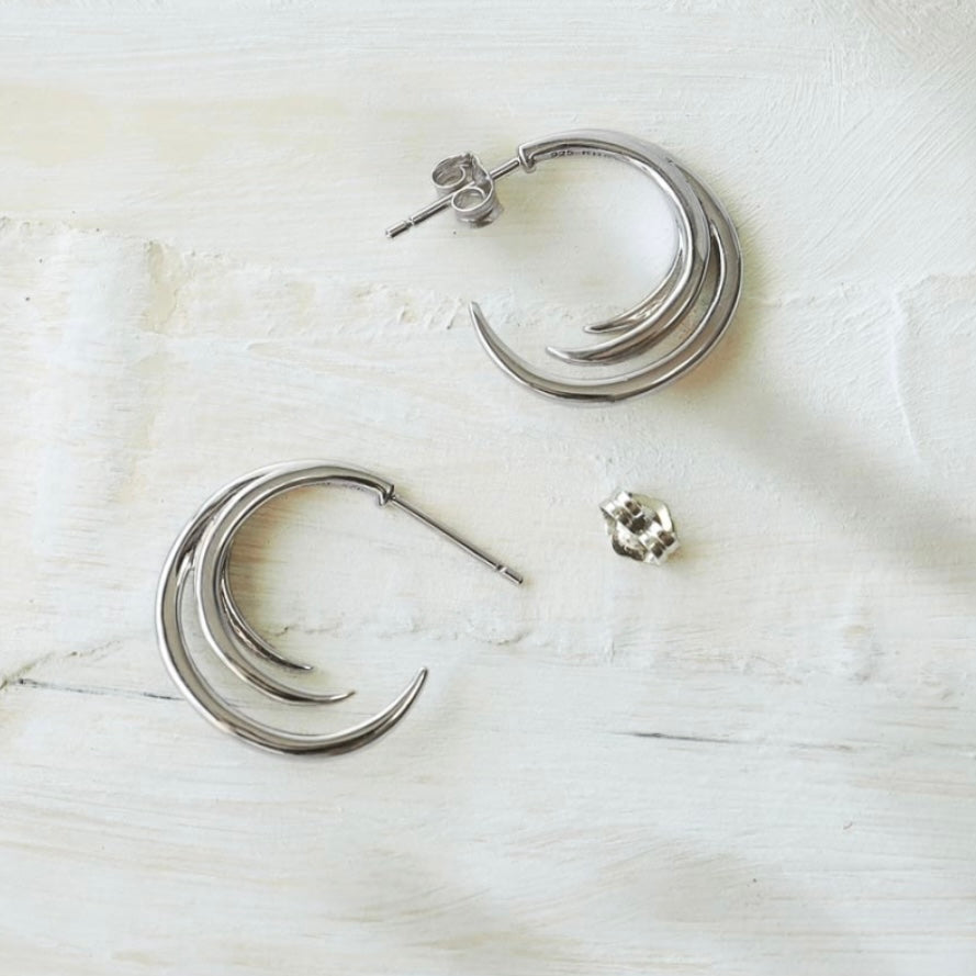 Kit Heath | Entwine Helix Wrap Hoop Stud Earrings