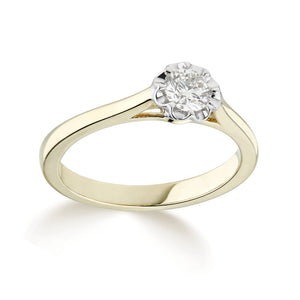 
            
                Load image into Gallery viewer, 9ct Yellow Gold Solitaire Diamond Engagement Ring
            
        