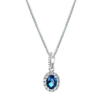 Real Effect | Sterling Silver Sapphire Blue Pendant
