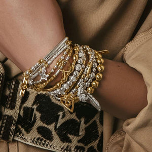 ChloBo | Gold and Silver Interlocking Love Heart Bracelet