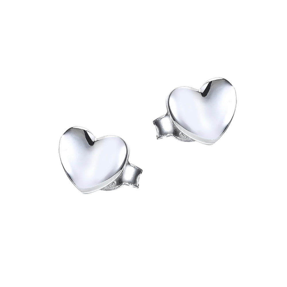 Real Effect | Sterling Silver Heart Earrings