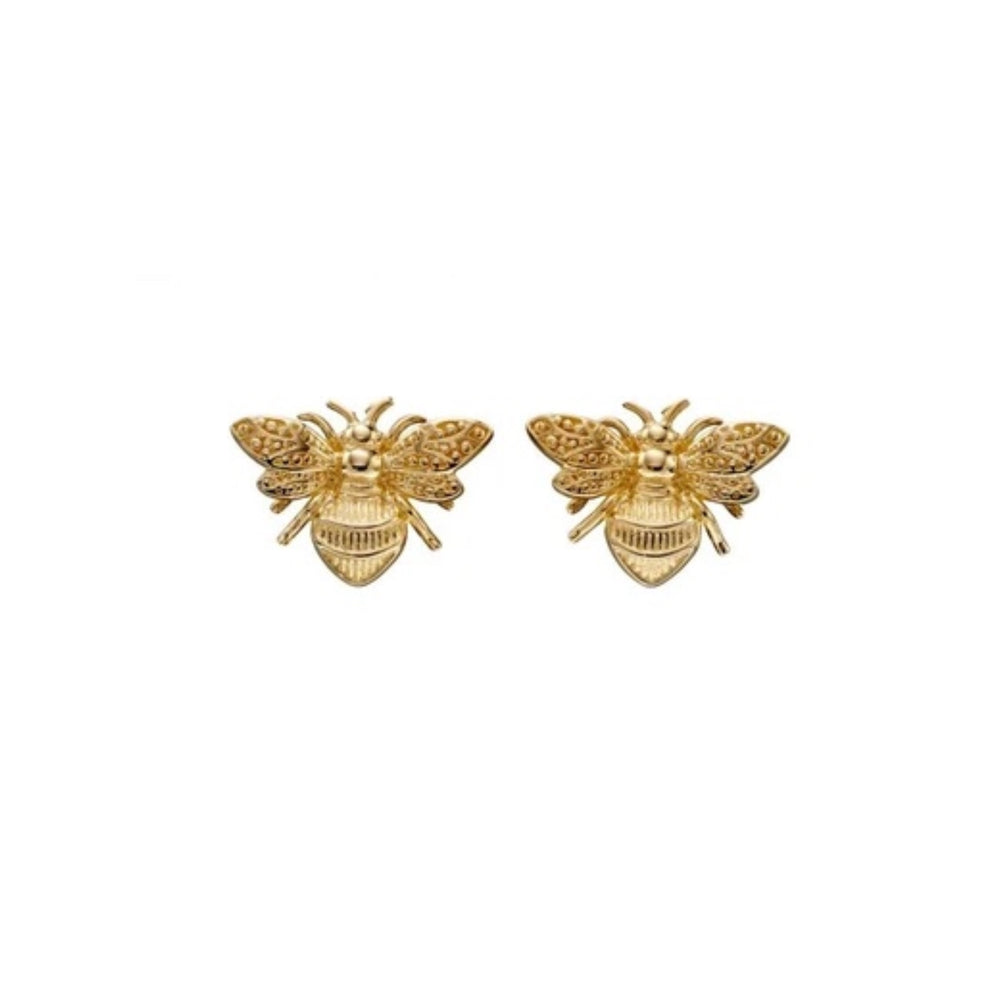 The Bee Collection 9ct Yellow Gold Bee Stud Earrings - Maudes The Jewellers