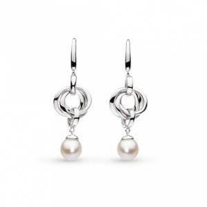Kit Heath | Bevel Trilogy Pearl Drop Earrings