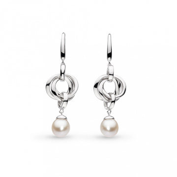 Kit Heath | Bevel Trilogy Pearl Drop Earrings
