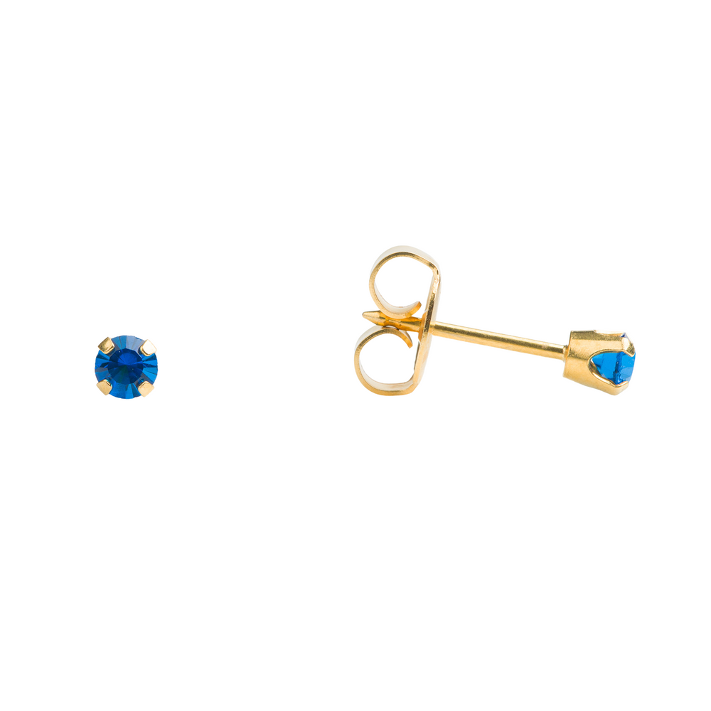 Studex Tiny Tips 3mm September Sapphire Stud Earrings