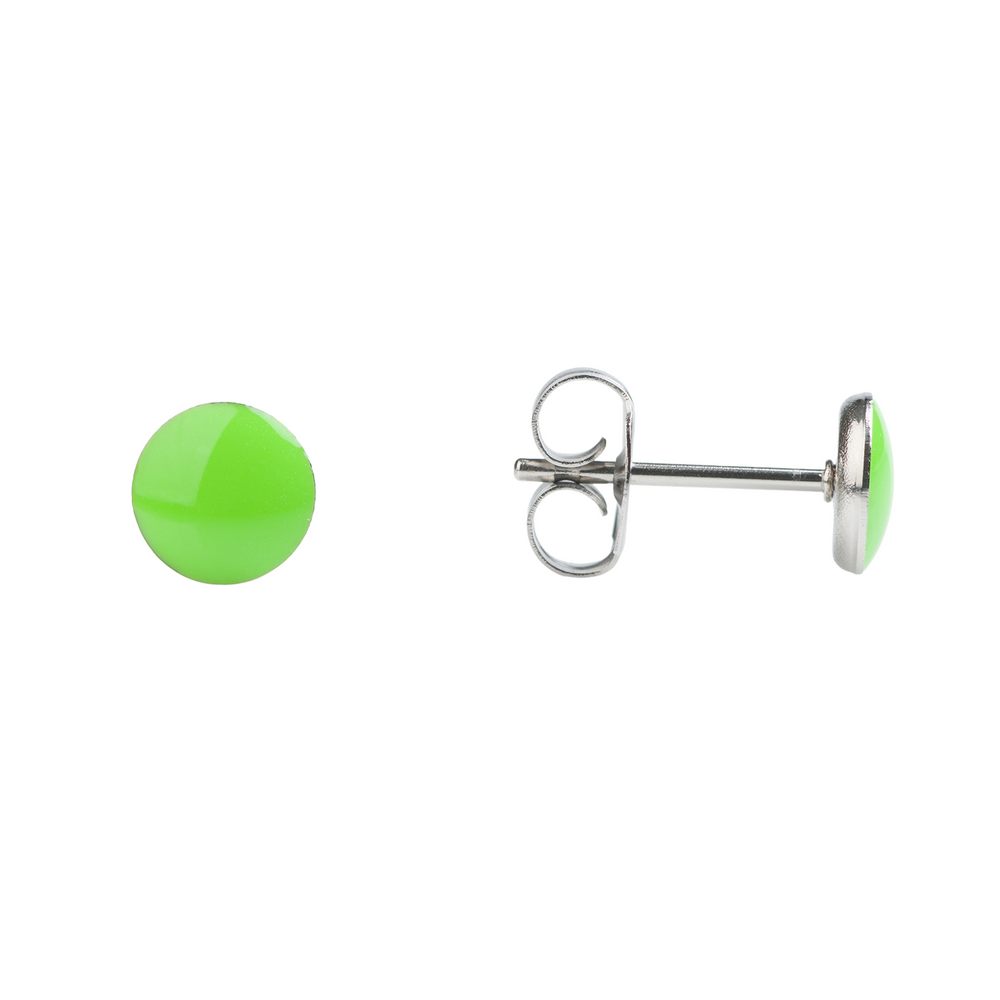 Studex Tiny Tips Novelty Neon Green Stud Earrings