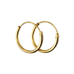 Gold Plated Hoops - Maudes The Jewellers
