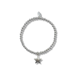 Ettie Medium Bead Puffed Star Bracelet