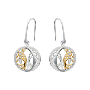 Unique & Co | Sterling Silver with Yellow Gold Drop Earrings