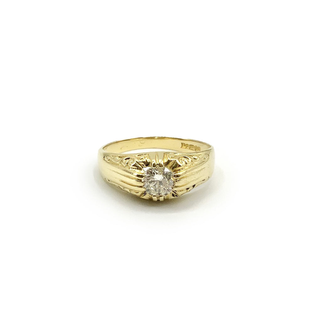 Pre-owned 18ct Yellow Gold, Diamond Gypsey Ring - Maudes The Jewellers
