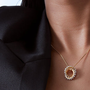 Rachel Jackson | Eternity Rings Studded Pearl Necklace