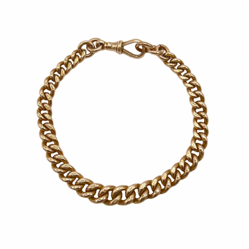 Pre-Owned 9ct Rose Gold Graduated Curb Bracelet