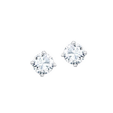 Real Effect | Sterling Silver CZ Stud Earrings 4mm