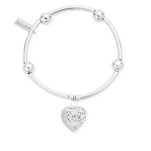 ChloBo | Noodle Ball Filigree Heart Bracelet