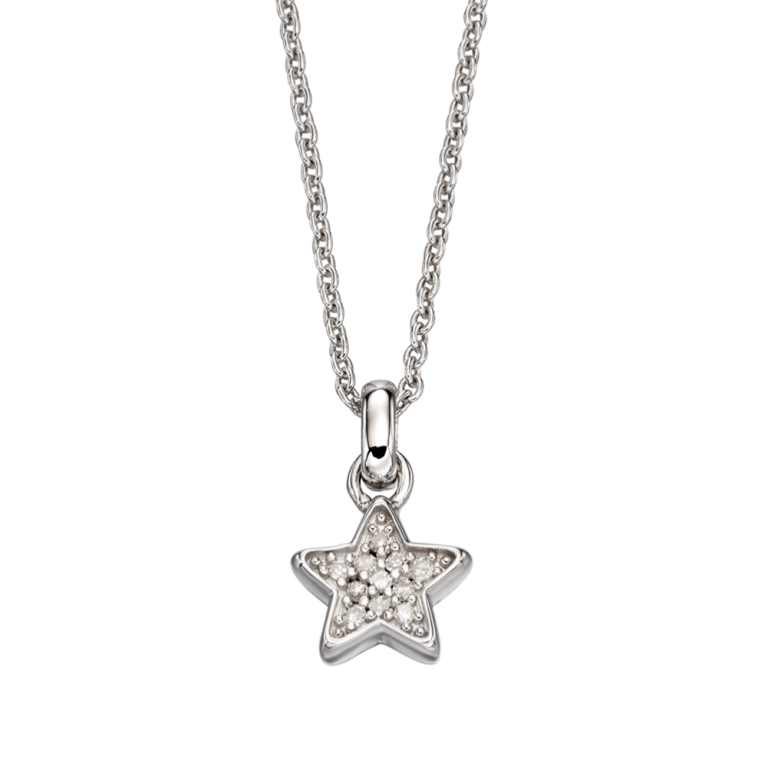 Sterling Silver and Diamond Children’s Star Pendant and Chain - Maudes The Jewellers
