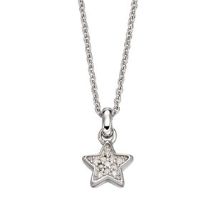 Sterling Silver and Diamond Children’s Star Pendant and Chain - Maudes The Jewellers