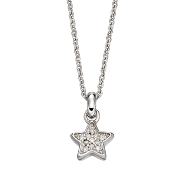 Sterling Silver and Diamond Children’s Star Pendant and Chain