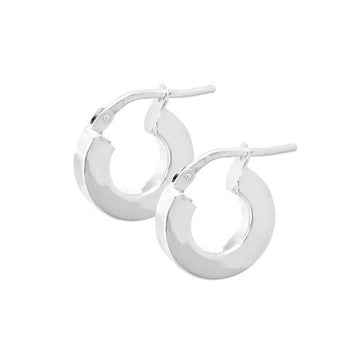 The Hoop Station | Ventimiglia Huggie Hoops - Silver