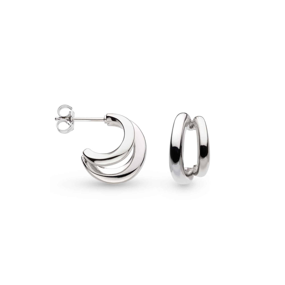 Kit Heath | Bevel Cirque Link Twin Hoop Earrings