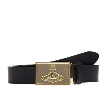 Vivienne Westwood | Belts Line Orb Square Buckle Belt | Black