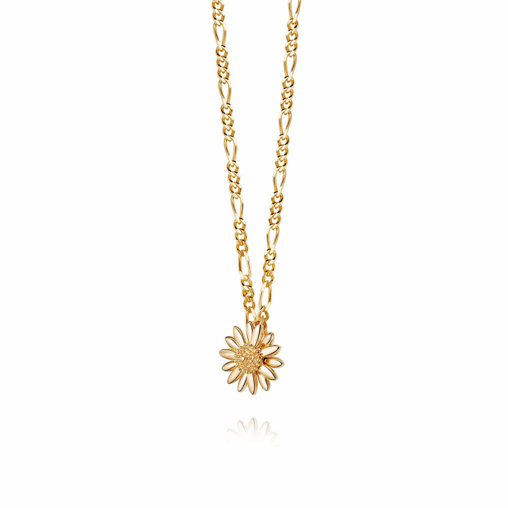 English Daisy 18ct Gold Plated Necklace