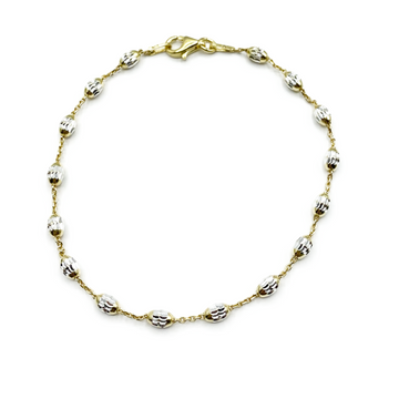 Real Effect | Italian Bead Yellow Colour Sterling Silver Bracelet