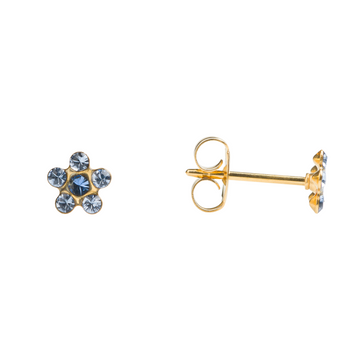 Studex Tiny Tips Daisy Light Sapphire September Stud Earrings