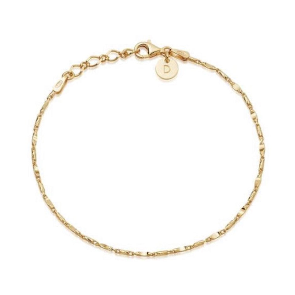 Daisy Isla Tidal Twist Anklet 18Ct Gold Plate - Maudes The Jewellers
