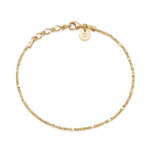 Daisy Isla Tidal Twist Anklet 18Ct Gold Plate - Maudes The Jewellers