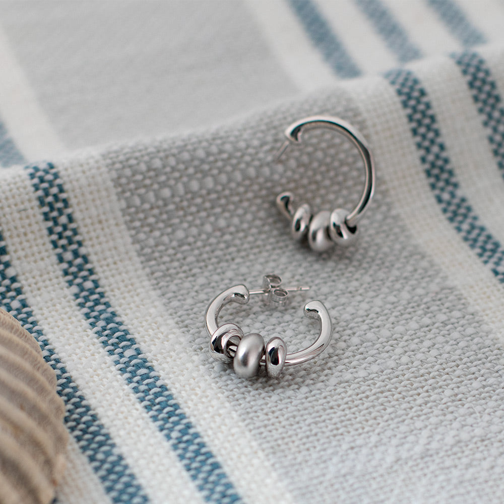 Kit Heath | Coast Tumble Sand Trio Hoop Earrings