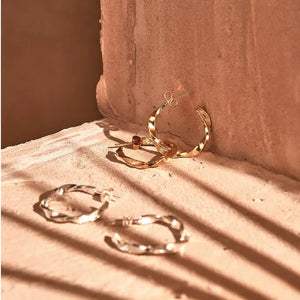ChloBo | Sun Twisted Hoop Earrings